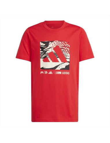 adidas J CAMO LOGO TEE, T-Shirt ragazzo rossa.  - Vendita online | GBM