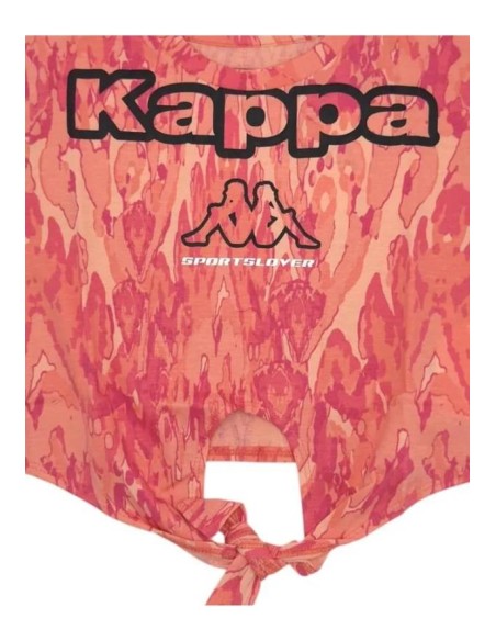 T-Shirt kappa, bambina maculata corallo.  - Vendita Moda sportiva