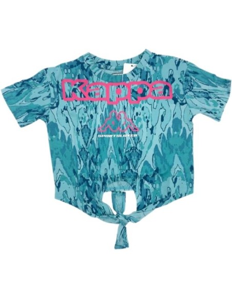 T-Shirt kappa, ragazza maculata verde.  - Vendita Moda sportiva