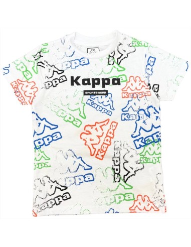 T-Shirt kappa bambini bianca  - Vendita Moda sportiva
