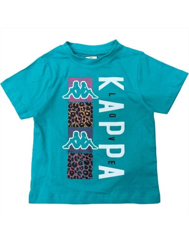 Completo a t-shirt kappa, Bambina verde.  - Vendita Moda sportiva 2
