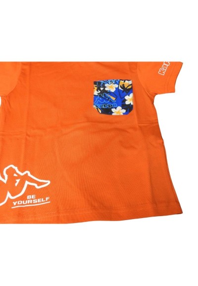 Completo kappa a T-Shirt kappa, Bambino arancio.  - Vendita Moda sport