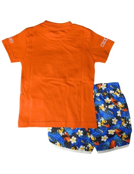 Completo kappa a T-Shirt kappa, Bambino arancio.  - Vendita Moda sport