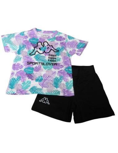 Completo t-shirt kappa, Bambina violetto.  - Vendita Moda sportiva