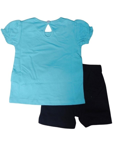 Completo T-Shirt kappa, Bambina verdino e nero.  - Vendita Moda sporti