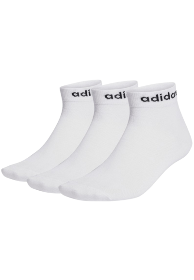 Calze Sportive Bianche alla Caviglia, adidas Essential 3 Pack