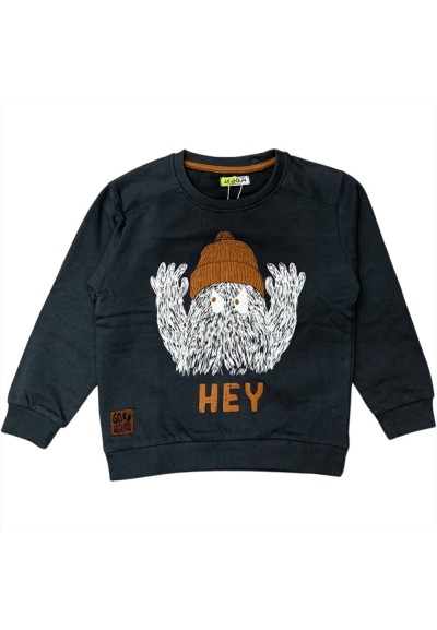 Felpa Yeti HEY Grigio Scuro Bimbo 3-12 Anni  - Vendita Moda sportiva