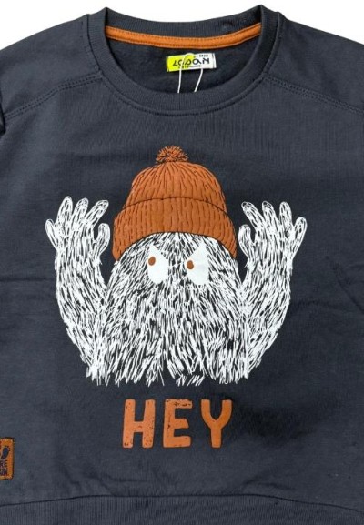 Felpa Yeti HEY Grigio Scuro Bimbo 3-12 Anni  - Vendita Moda sportiva