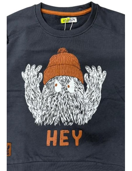 Felpa Yeti HEY Grigio Scuro Bimbo 3-12 Anni  - Vendita Moda sportiva