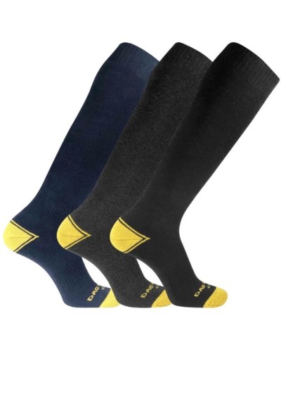 Tris Calze Uomo Lunghe DAG – Blu, Nero, Grigio Scuro  - Vendita Moda s