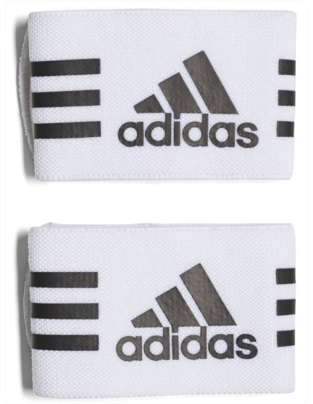 Polsini Cavigliera elastici, 2pz bianco-nere Adidas.  - Vendita Moda s