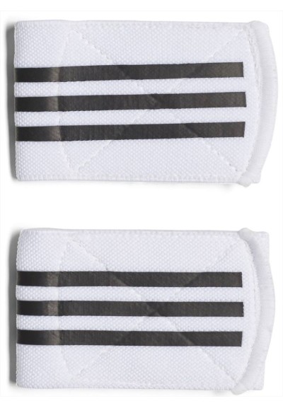 Polsini Cavigliera elastici, 2pz bianco-nere Adidas.  - Vendita Moda s