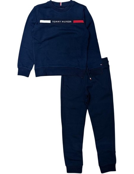 Tuta blu da Bambino "TH RIB INSERT SET" Tommy Hilfiger  - Vendita Moda