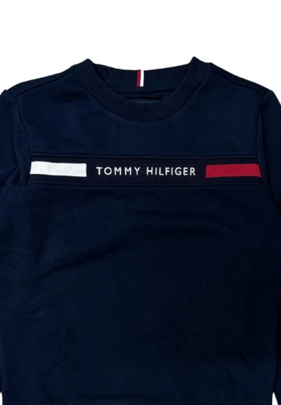 Tuta blu da Bambino "TH RIB INSERT SET" Tommy Hilfiger  - Vendita Moda