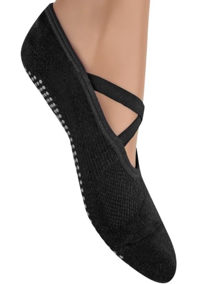 Calze Antiscivolo Donna per Yoga, Pilates e Fitness - COCONUDA Black  