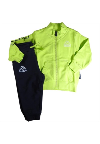 Kappa Kidz: Tuta Lime E Blu per Avventure Scintillanti  - Vendita Moda