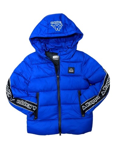 Piumino Kappa da Bambino Blu Elettrico con Cappuccio  - Vendita Moda s