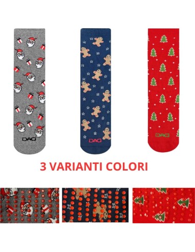 Calza Natalizia Antiscivolo 1 PAIO DAG XMAS - Fantasia Singola  - Vend