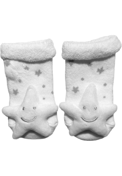 Calzini Neonato Bianchi con Stellina Sonaglio, Magia Losan  - Vendita 