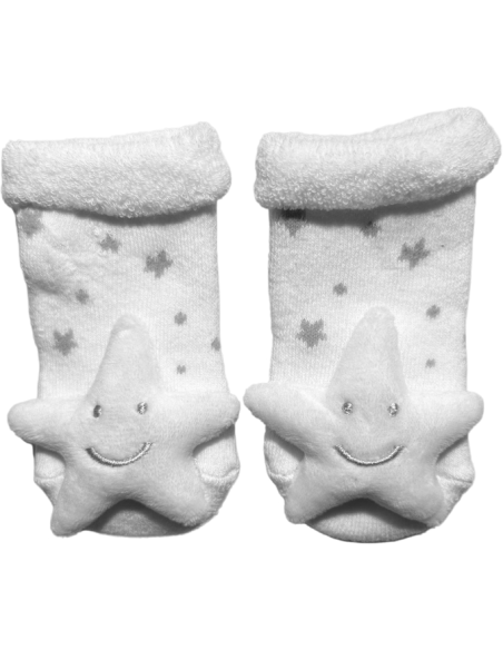 Calzini Neonato Bianchi con Stellina Sonaglio, Magia Losan  - Vendita 