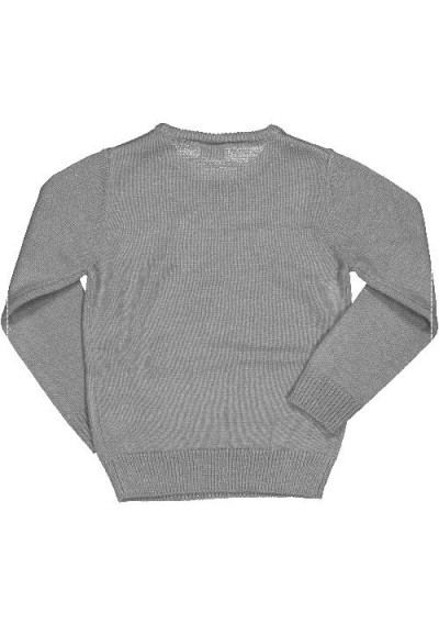 Maglione grigio a girocollo ragazzi, caldo e versatile.  - Vendita Mod