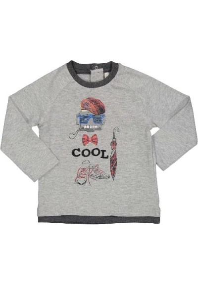 T-Shirt Robot grigio melange, neonato birba*  - Vendita Moda sportiva