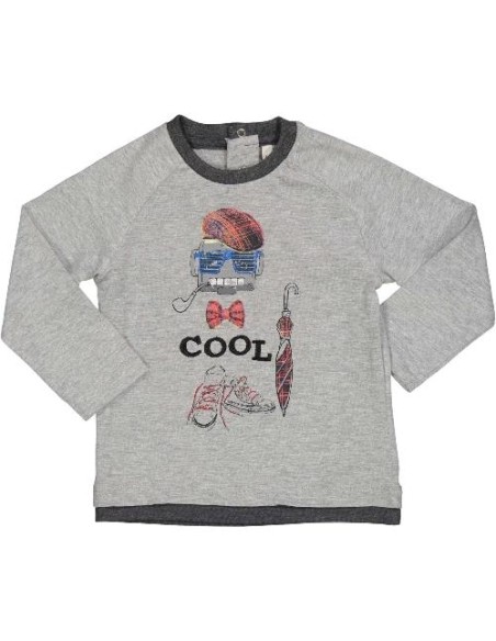 T-Shirt Robot grigio melange, neonato birba*  - Vendita Moda sportiva