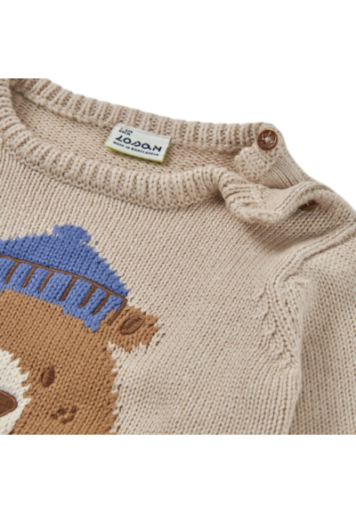Maglioncino Orsetto Coccoloso Losan - Lana écru con bottoncini  - Vend