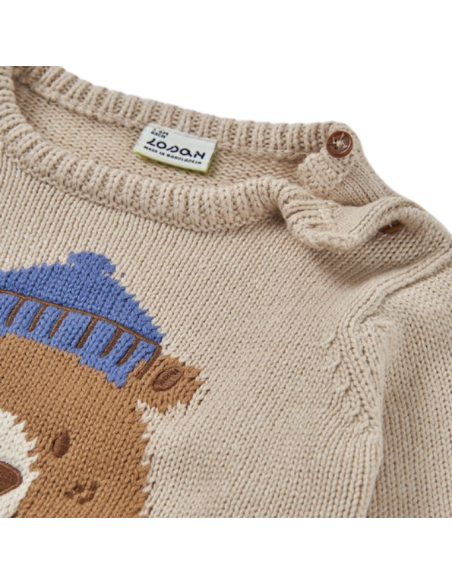 Maglioncino Orsetto Coccoloso Losan - Lana écru con bottoncini  - Vend