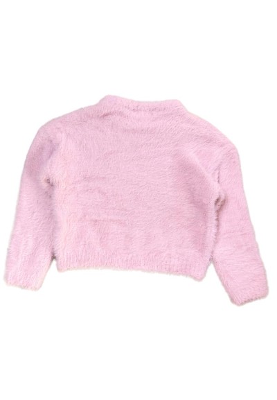 Maglione bambina ragazza con strass rosa  - Vendita Moda sportiva