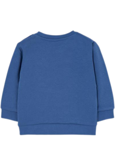 Felpa Losan Blu Skate Bear -Cotone Felpato con Bottoni  - Vendita Moda