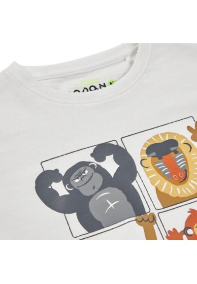 Maglietta Losan Manica Lunga “More Fun Please” in cotone jersey - bamb