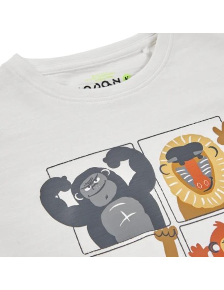 Maglietta Losan Manica Lunga “More Fun Please” in cotone jersey - bamb