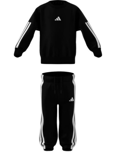 Tuta Neonato Unisex adidas I 3S FT JOG140 in Cotone Garzato  - Vendita