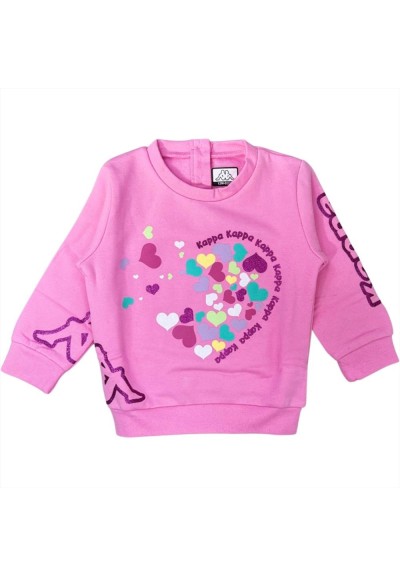 Tuta rosa da Bambina con Cuori Magici Kappa  - Vendita Moda sportiva