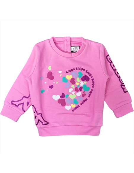 Tuta rosa da Bambina con Cuori Magici Kappa  - Vendita Moda sportiva