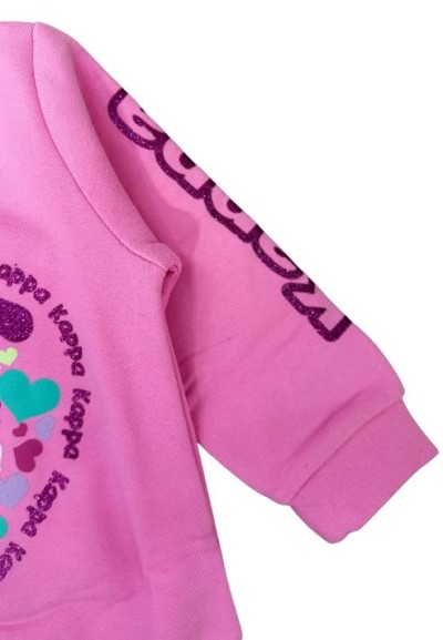 Tuta rosa da Bambina con Cuori Magici Kappa  - Vendita Moda sportiva