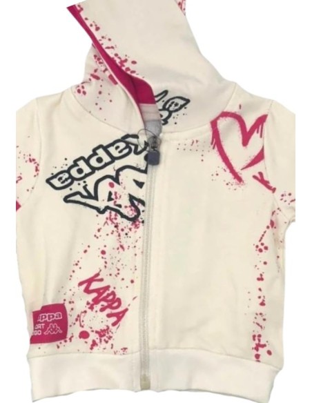 Tuta sportiva Kappa bambina con cappuccio, stile urbano e comfort felp