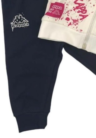 Tuta sportiva Kappa bambina con cappuccio, stile urbano e comfort felp