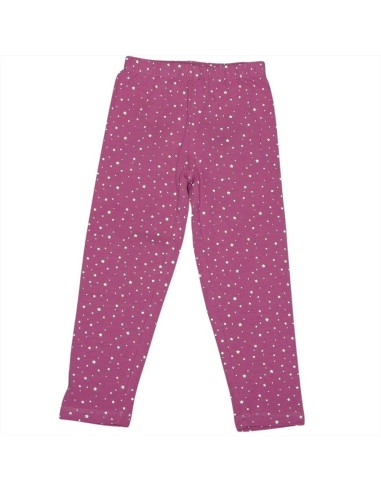 Leggings bambina rosa con stelline  - Vendita Moda sportiva