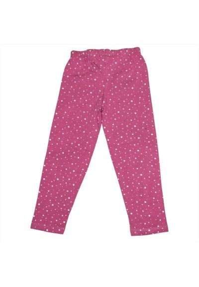 Leggings bambina rosa con stelline  - Vendita Moda sportiva