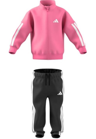 Tuta Adidas  3S TR TS 205, Neonata Pink Energy 3 Strisce  Rosa e Nero 