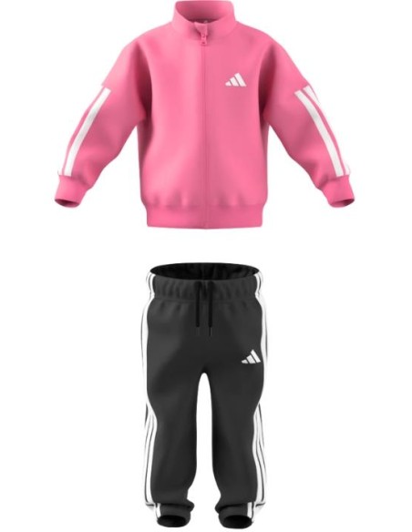 Tuta Adidas  3S TR TS 205, Neonata Pink Energy 3 Strisce  Rosa e Nero 