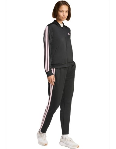 Tuta adidas da Donna Nera, 3 Strisce Rosa W ESS 3S TS  - Vendita Moda 