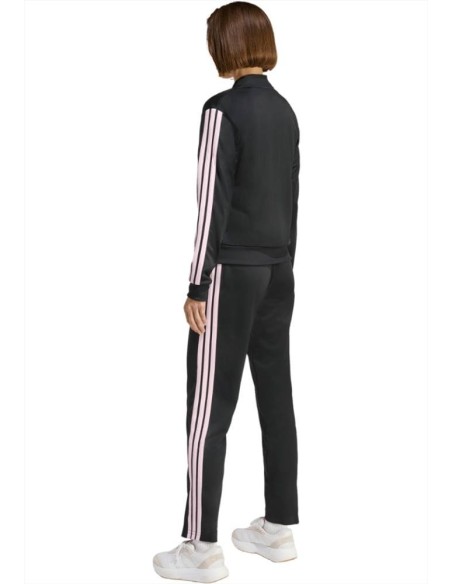 Tuta adidas da Donna Nera, 3 Strisce Rosa W ESS 3S TS  - Vendita Moda 