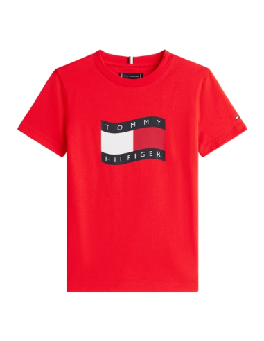 T-Shirt Tommy Hilfiger wavy flag, Bambino e Ragazzo in Cotone  - Vendi 2