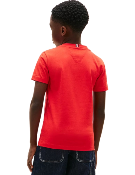 T-Shirt Tommy Hilfiger wavy flag, Bambino e Ragazzo in Cotone  - Vendi