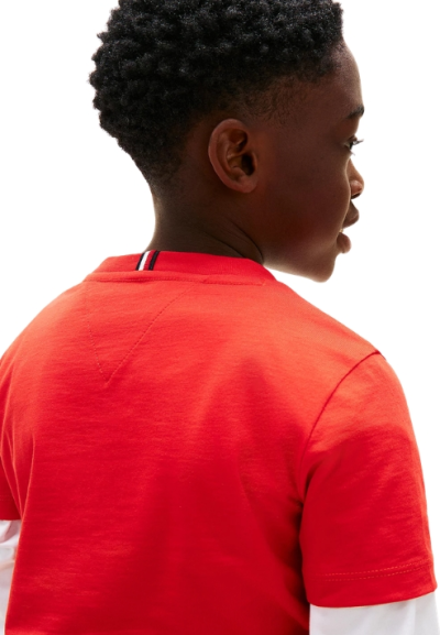 T-Shirt Tommy Hilfiger wavy flag, Bambino e Ragazzo in Cotone  - Vendi