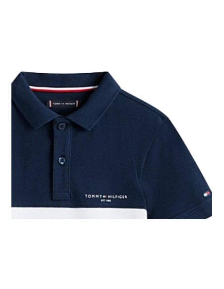 Polo Tommy Hilfiger mini corp emb clrblock da Ragazzo, Stile iconico p