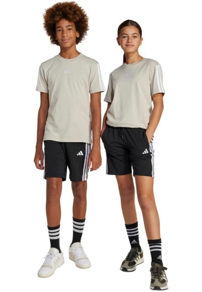 Pantaloncino adidas sportivo, ragazzi nero 3 Strisce Laterali.  - Vend